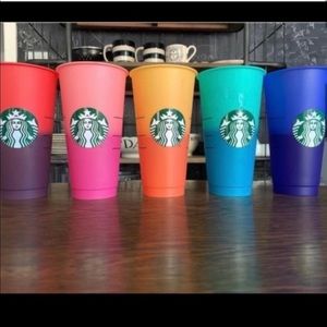 🌈2020 pack of 5 color changing VENTI TUMBLER CUPS